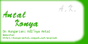 antal konya business card